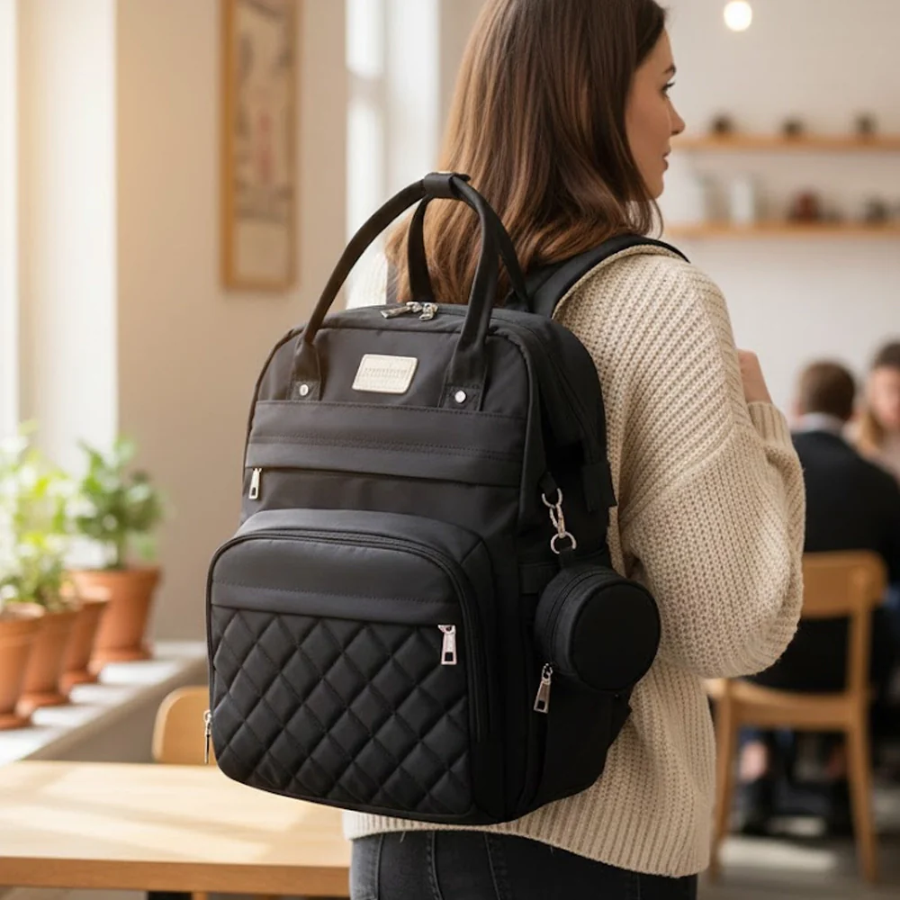 Backpack Tote (Black) - Image 2